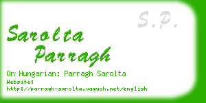 sarolta parragh business card